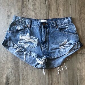 🔥SALE- Any 4/$20.   Glamorous Denim Cut Off Shorts​